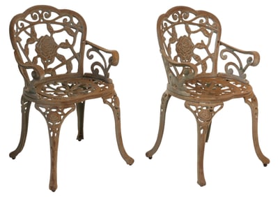 Pair of Iron Garden Chairs