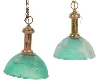 Pair of Hanging Light Fixtures