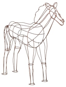 Iron Topiary Horse