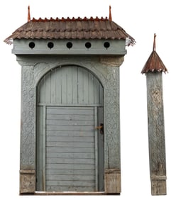 Scandinavian Folk Art Dovecoat Architectural Doorway