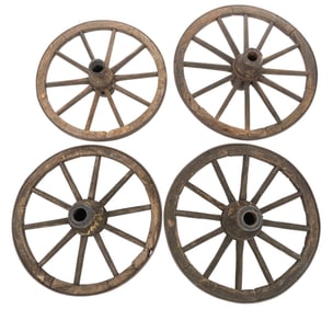(4) Rustic Wagon Wheels