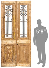 Pair of Rustic Wooden Architectural Doors