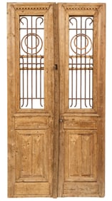 Pair of Rustic Wooden Architectural Doors