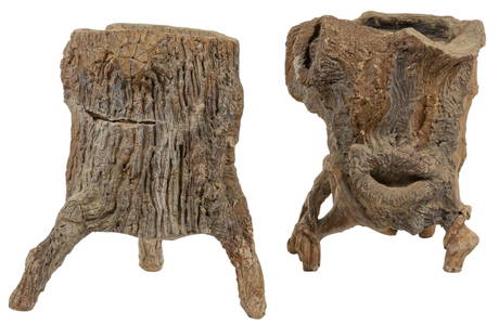 Pair of Dionicio Rodriguez Faux Bois Planters