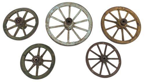 Collection of (5) Wagon Wheels