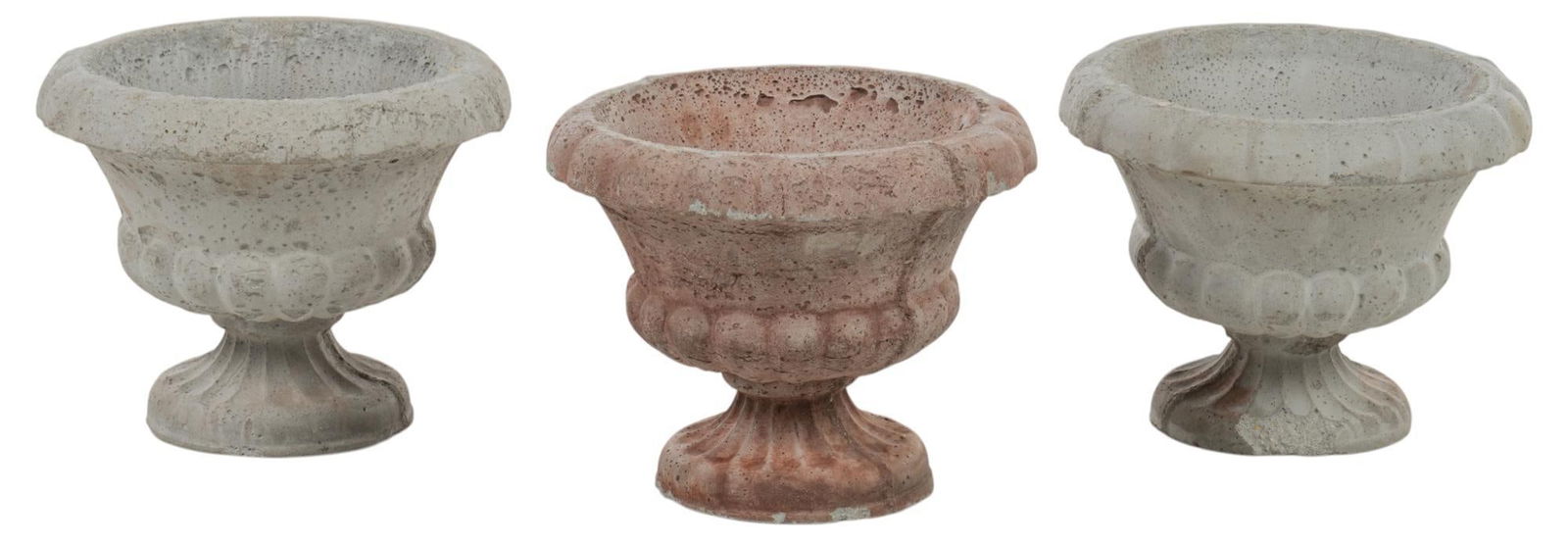 (3) Cement Planters (1 of 8)