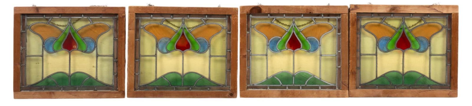 (4) Stained Glass Panels (1 of 6)