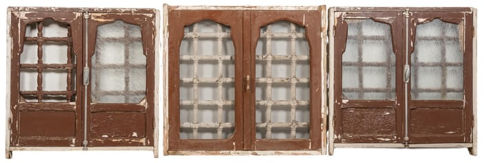(3) Architectural Glass Doors