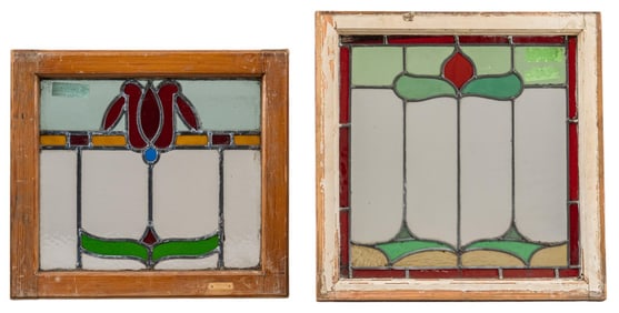 (2) Stained Glass Panels