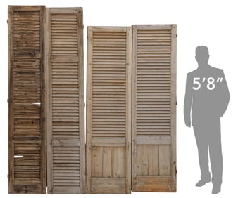 (2) Pairs of Shuttered Doors
