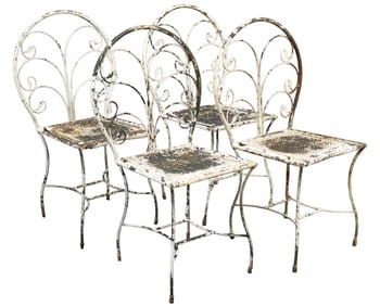 (4) Vintage Garden Chairs