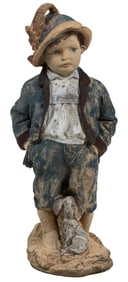 Painted Garden Statue