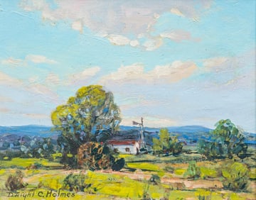 Dwight Clay Holmes, "Windmill Near Lampasas, Texas"