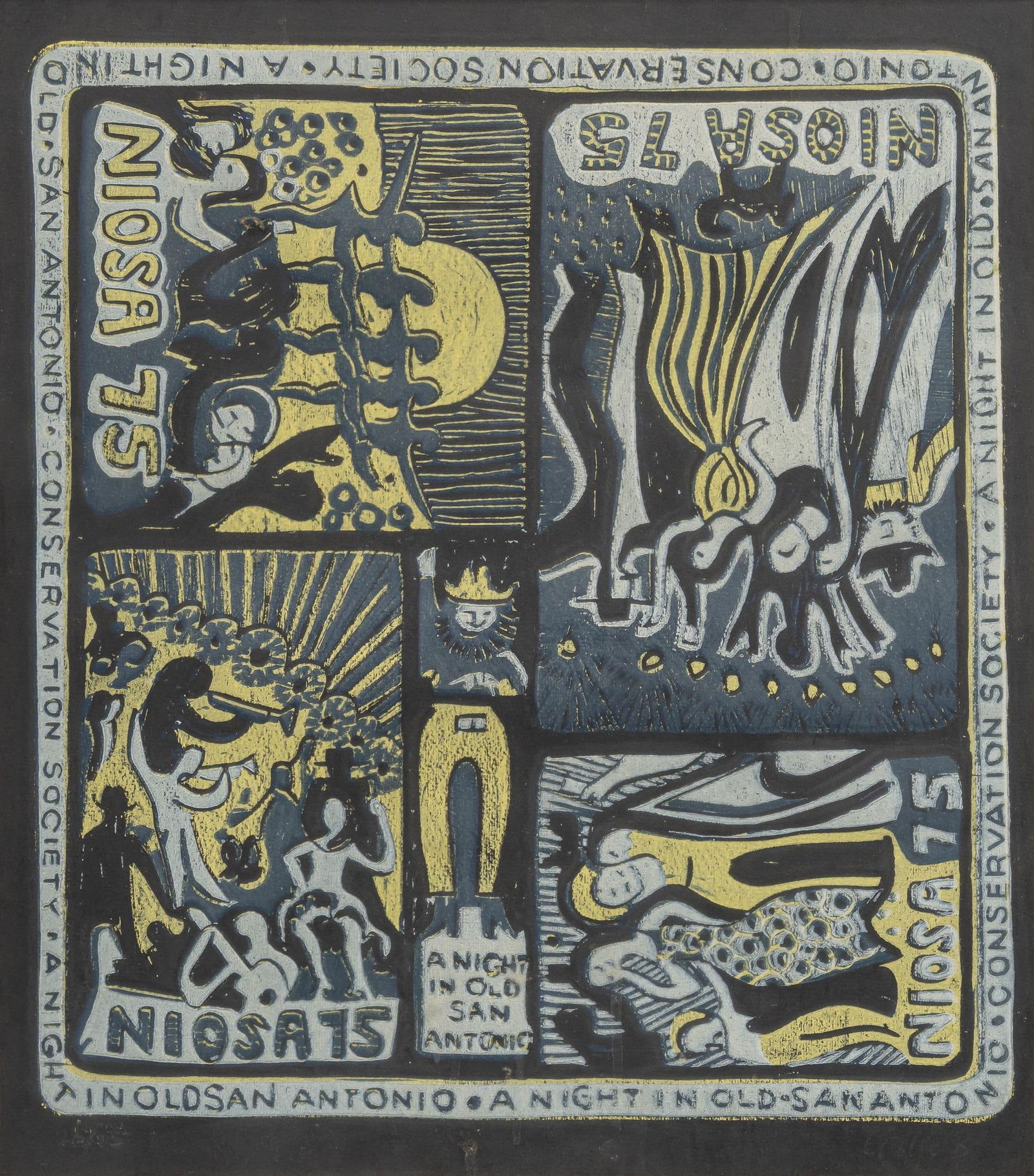 Richard Conn, NIOSA 1975 Woodcut (1 of 4)
