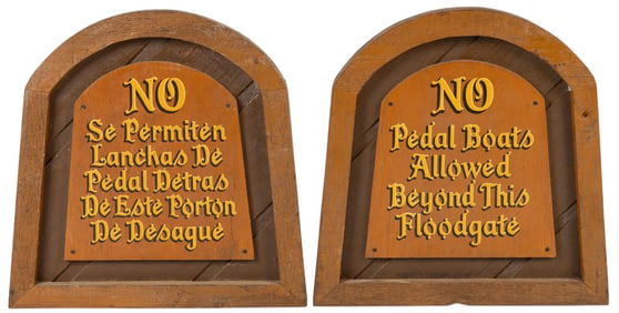 (2) River Walk Pedal Boat Signs
