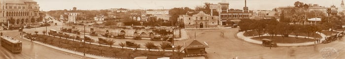 E.O. Goldbeck, Alamo Plaza Panorama, 1918