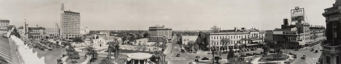 E. O. Goldbeck, Alamo Plaza Panorama, 1920s