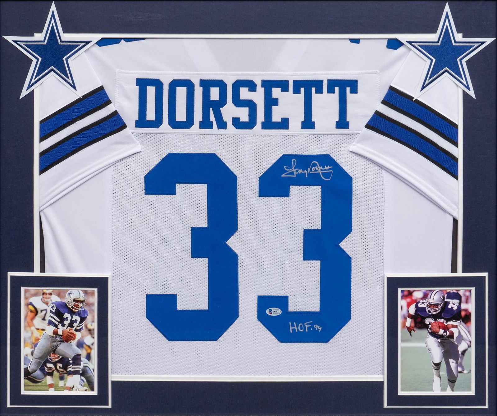 Framed and Signed Tony Dorsett Jersey (1 of 6)