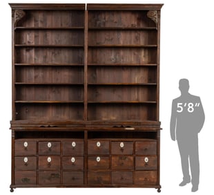 Rustic General Store Apothecary Cabinet