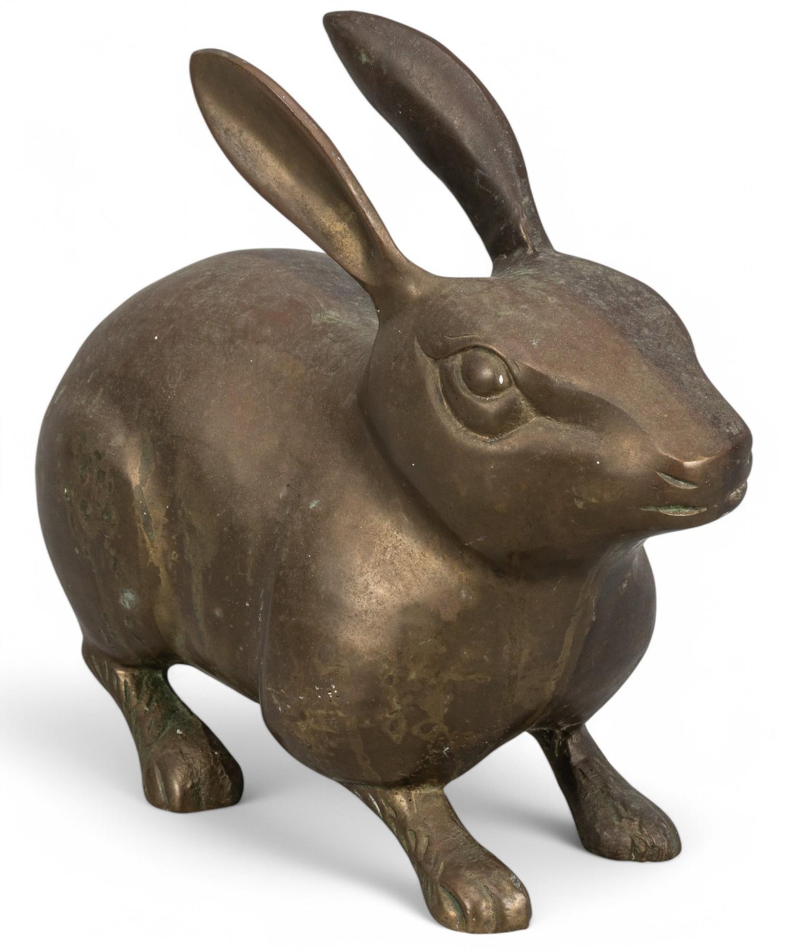 Bronze Bunny Sculpture: Bronze bunny sculpture height 8.5 in. x width 5 in. x depth 9.5 in. Provenance: Property from the collection of a San Antonio, Texas lady