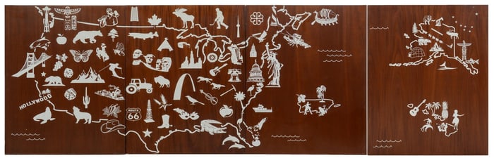 16 Ft. Long Map Display of the United States of America