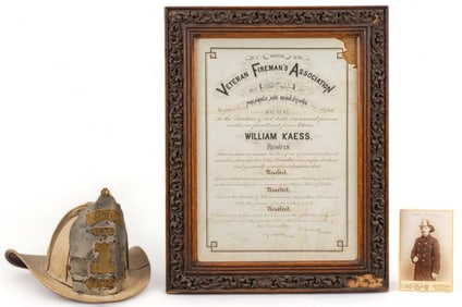 Antique Fireman's Hat, Photo, and Posthumous Resolutions