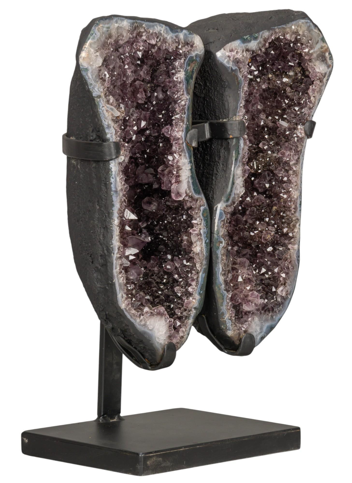 Pair of Amethyst Butterfly Geodes (1 of 7)