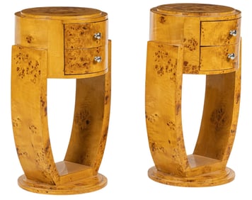 Pair of Art Moderne Style Nightstands