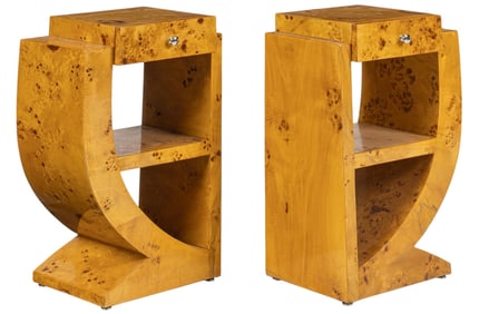 Pair of Art Moderne Style Nightstands