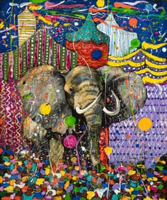 Bonnie Siebert, Elephant and Circus Scene