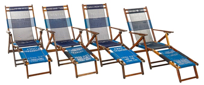 (4) Vintage Beach Rental Chairs