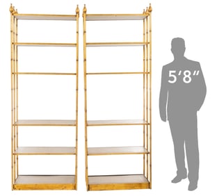 Italian Regency Style Display Shelves