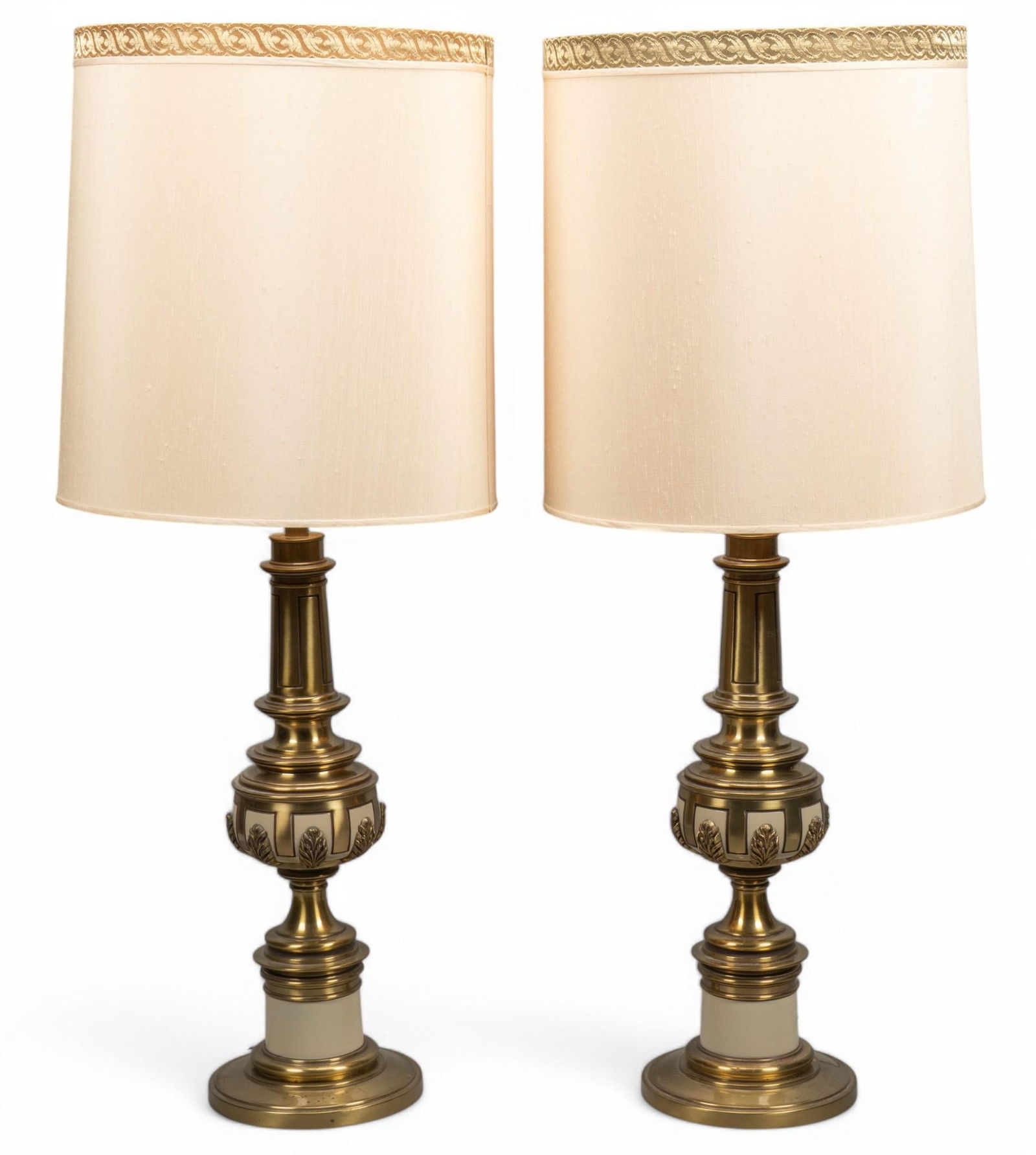 Pair of Stiffel Hollywood Regency Brass Table Lamps (1 of 8)
