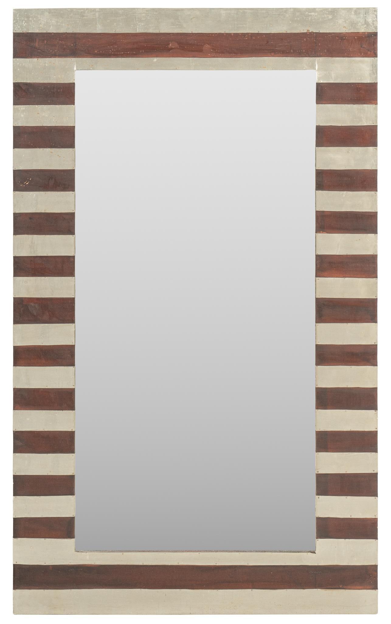 Wood and Tin Wall Mirror (1 of 5)