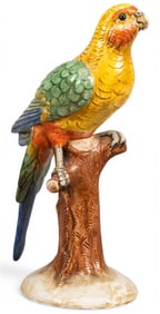 Ceramic Parrot Sculpture