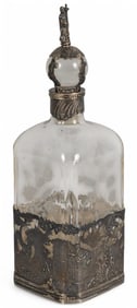English Sterling Silver Glass Decanter