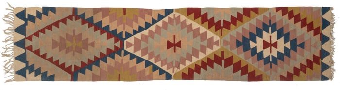 Kilim Rug Runner, 13 ft. 7 in. x 3 ft. 1 in.