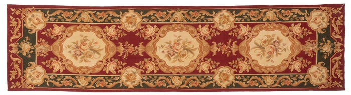 Aubusson Style Rug Runner, 10 ft. 1 in. x 2 ft. 7 in.
