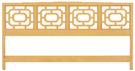 Wooden Lattice-Back Headboard