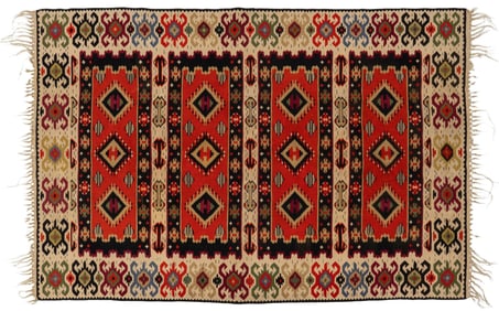 Handmade Kilim Rug, 6 ft. 10 in. x 4 ft. 1 in.