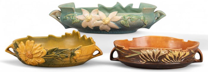 (3) Roseville Dishes