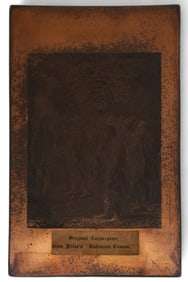 Antique Copper Engraving Plate