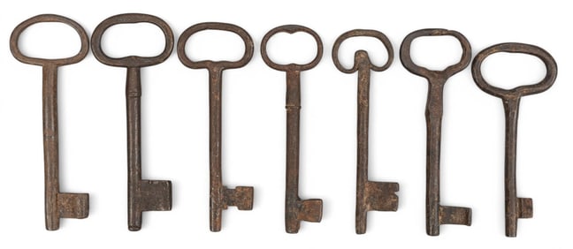 (7) Antique Iron Keys