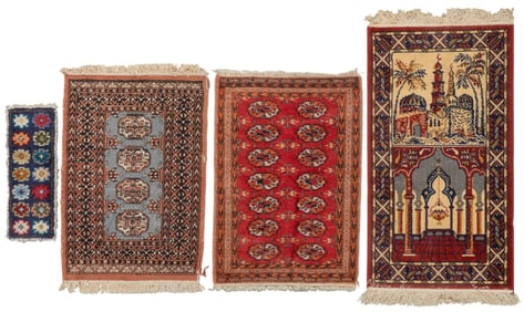 (4) Small Handwoven Rugs