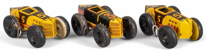 (3) Louis Marx Speed Racers