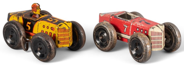 (2) Louis Marx Speed Racers