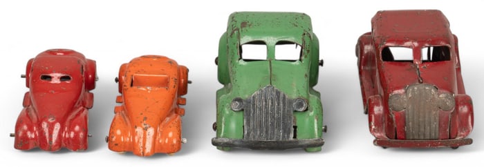 (4) Structo Pressed Steel Toy Cars