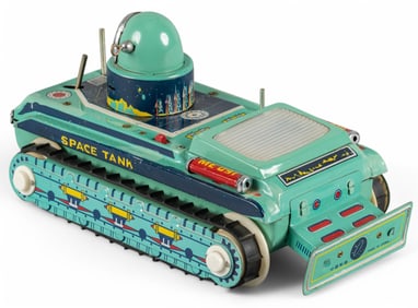 Vintage Litho-Tin Space Tanks ME-91