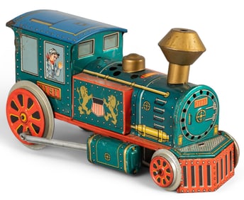 Vintage Litho-Tin Steam Engine