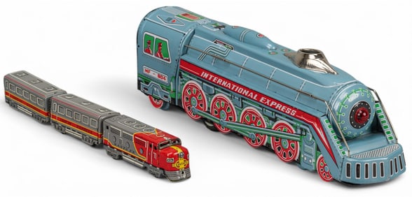 (2) Vintage Locomotive Toys